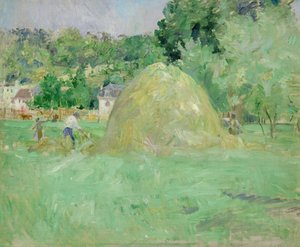 Montes de feno em Bougival, 1883 de Berthe Morisot