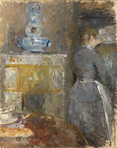 Na sala de jantar; Na sala de jantar, 1880 de Berthe Morisot