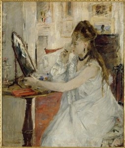 Jeune femme se poudrant (Jovem se pulverizando) de Berthe Morisot