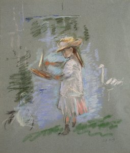 Julie em rosa à beira do lago de Berthe Morisot