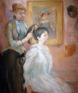 O penteado (óleo sobre tela) de Berthe Morisot