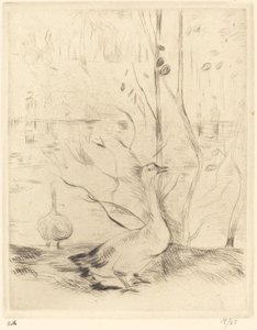 Caminhada no Boulougne Wood de Berthe Morisot