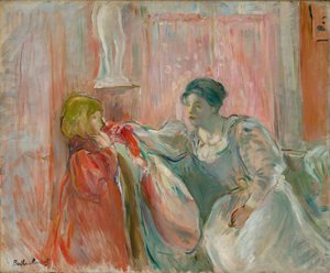 Mulher e criança de Berthe Morisot