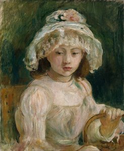 Menina com Chapéu (óleo sobre tela) de Berthe Morisot