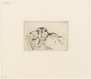 Mulher jovem em repouso de Berthe Morisot