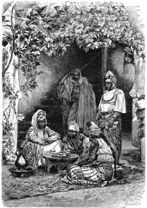 Uma família árabe de Tlemcen, Argélia, c1890.