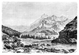 Munku-Sardyk, montanhas de Sayan, Sibéria, Rússia, 1895.