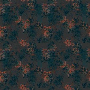 Burnt Umber Floral, 2015 (padrão de repetição ilustrativo)