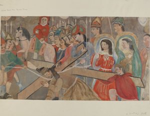 Estação da Cruz No. 9: Jesus cai pela terceira vez, c. 1936. de Beulah Bradleigh