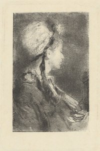 A Esposa do Artista em Perfil Virado à Direita, c. 1880.