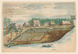 Vista de Sommelsdijk no Suriname de Bienfait (signed by artist)