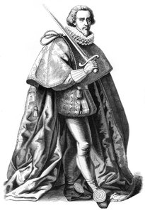 Grande traje de um comandante supremo dos exércitos franceses, século XVI em 1849. de Bisson and Cottard