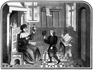 Dentro da casa dos médicos, século XV, 1849. de Bisson and Cottard