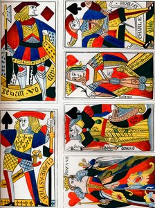 Cartas de jogar, século XVI, 1849.