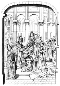 A coroação do rei Carlos V da França 1337-1380, século XIV 1849.