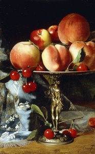 Ainda-vida com pêssegos, ameixas e cerejas, de Blaise Alexandre Desgoffe