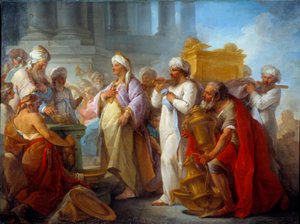 Salomão em frente à Arca da Aliança de Pintura de Blaise Nicolas Le Sueur (1716-1783) 1747 Sol. 0,96x1,27 m Caen, Musee des Beaux Arts de Blaise Nicolas Le Sueur