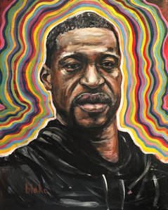 George Floyd, c.2020 (Acrílico sobre tela) de Blake Munch