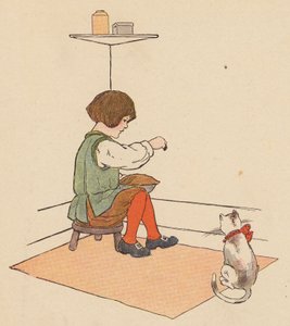 Canção infantil: O pequeno Jack Horner (litografia a cores)