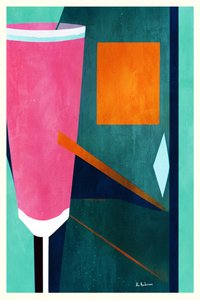 Rosa, Laranja, Geométrico, Abstrato