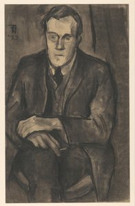 Retrato de J.W. Bijl, sentado com as mãos sobre os joelhos de Bob Hanf (signed by artist)