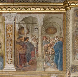 Gruta Central, Quarto Norte, Circuncisão, Boccaccio Boccaccino 1516-17 de Boccaccio Boccaccino