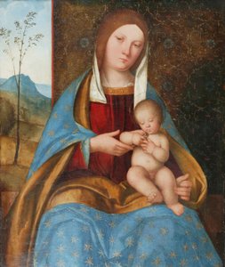 Madona e Menino (óleo sobre painel)