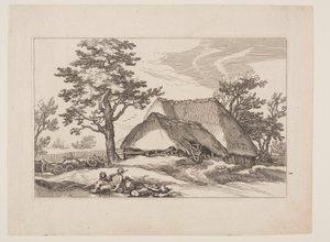 Prato 12, de Paisagens com casas de campo de Boetius Adams Bolswert