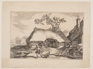 Prato 6, de Paisagens com casas de campo de Boetius Adams Bolswert
