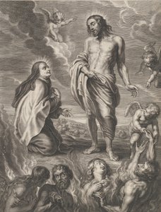 Santa Teresa de Ávila intercedendo por Bernardino de Mendoza, ca. 1640-59.