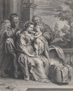 A Sagrada Família com Santa Ana, ca. 1625-35. de Boetius Adams Bolswert