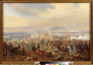 A Batalha de Leipzig em Outubro de 1813 (ou Batalha das Nações, Guerra Napoleónica)
