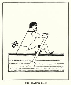 Oxford Quips: The Boating Blue (litho) de Bohun Lynch