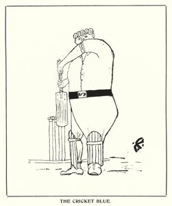 Oxford Quips: O Cricket Blue (litho) de Bohun Lynch