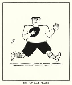Oxford Quips: O Jogador de Futebol (litho) de Bohun Lynch