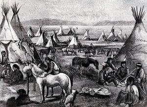 acampamento indígena Navajo