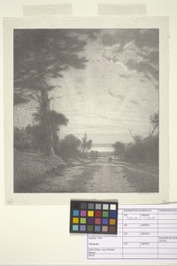 Nascer do sol (tinta sobre papel)