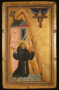 São Francisco recebe os estigmas, meados do século XIII (têmpera sobre madeira)