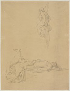 Estudos nus sobre o "Narciso e Eco" de Ovid de Bonaventura Genelli