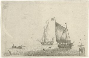 Paisagem marítima com um barco de pesca de Bonaventura Peeters (I)