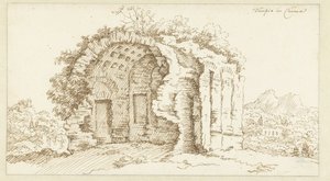 Ruínas de um templo em Cumae de Bonaventura van Overbeek