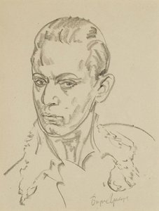 Retrato do bailarino e coreógrafo Sergey Lifar 1905-1986 de Boris Dmitrievich Grigoriev