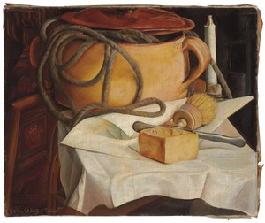 Natureza morta com vela de Boris Dmitrievich Grigoriev