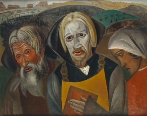 Vasili Kachalov como czar Fyodor Ioannovich, 1923 de Boris Dmitrievich Grigoriev