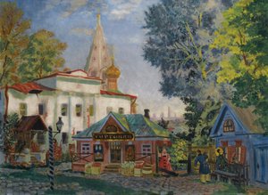 Na província, 1920 de Boris Mikhailovich Kustodiev