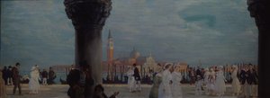 Passeio em Veneza, 1907-1908 de Boris Mikhailovich Kustodiev