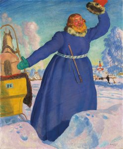 O cocheiro, 1923 de Boris Mikhailovich Kustodiev