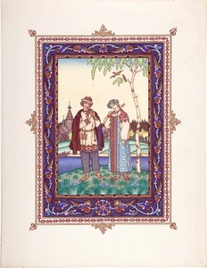 Snegourotchka ( ou Snegourka, la Fille de neige) - Ilustração para o conto de fadas Snegurochka par Zvorykin, Boris Vasilievich (1872- depois de 1935), c. 1925 - Litografia a cores, 27,3x20,5 - Colecção Privada de Boris Vasilievich Zvorykin