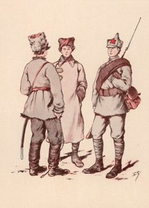 Soldados do Exército Vermelho Soviético (cor litho)