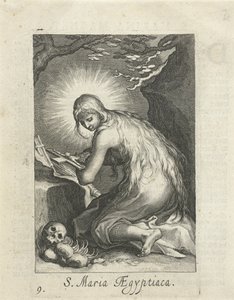 Santa Maria do Egipto como ermitã
S. Maria Aegyptiaca (título sobre o objecto)
Eremitesses (título da série)
Sacra Eremus Ascetriarum (título da série) de Boëtius Adamsz. Bolswert